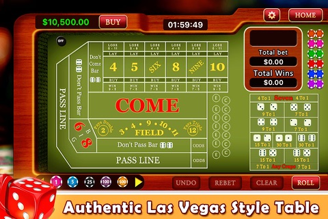 Craps - Casino Style! screenshot 2