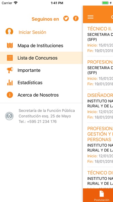 Concursa PY screenshot 2