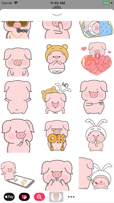 Pinky Pig Animated Stickers screenshot 2