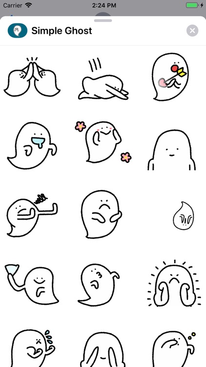 Simple Ghost Animated Stickers