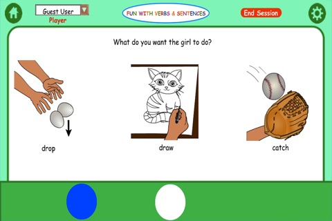 Fun with Verbs & Sentences LT screenshot 2