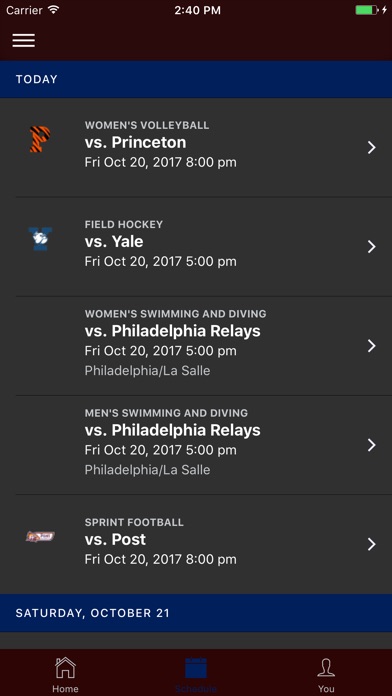 Penn Athletics screenshot 2