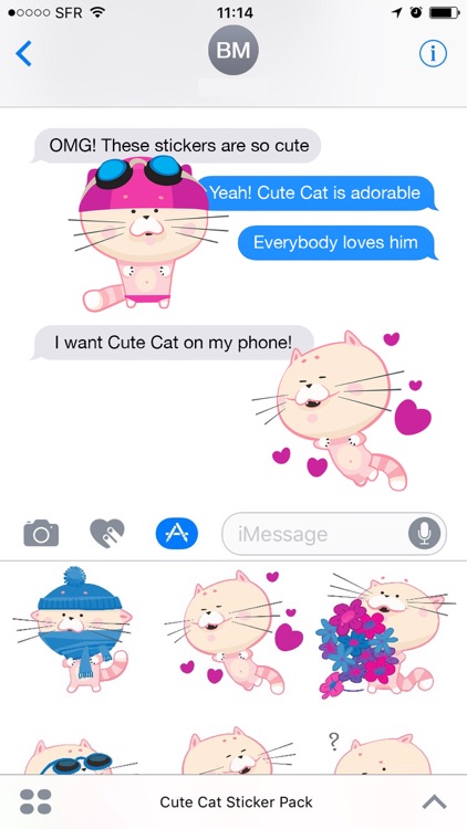 Cute Cat Chat Stickers