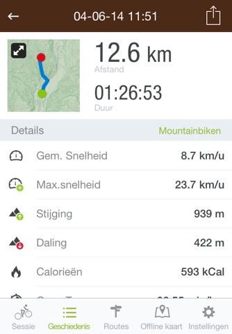 Runtastic Mountain Bike PRO screenshot 2