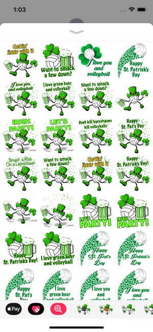 Volleyball St. Pat's Stickers