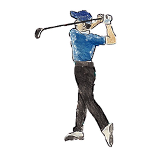 Watercolor Golf Sticker