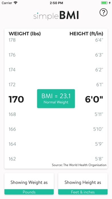 simpleBMI - BMI made easy screenshot 4