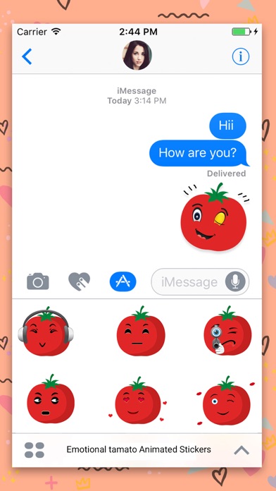 Emotional Tomato GIFs, Sticker screenshot 2