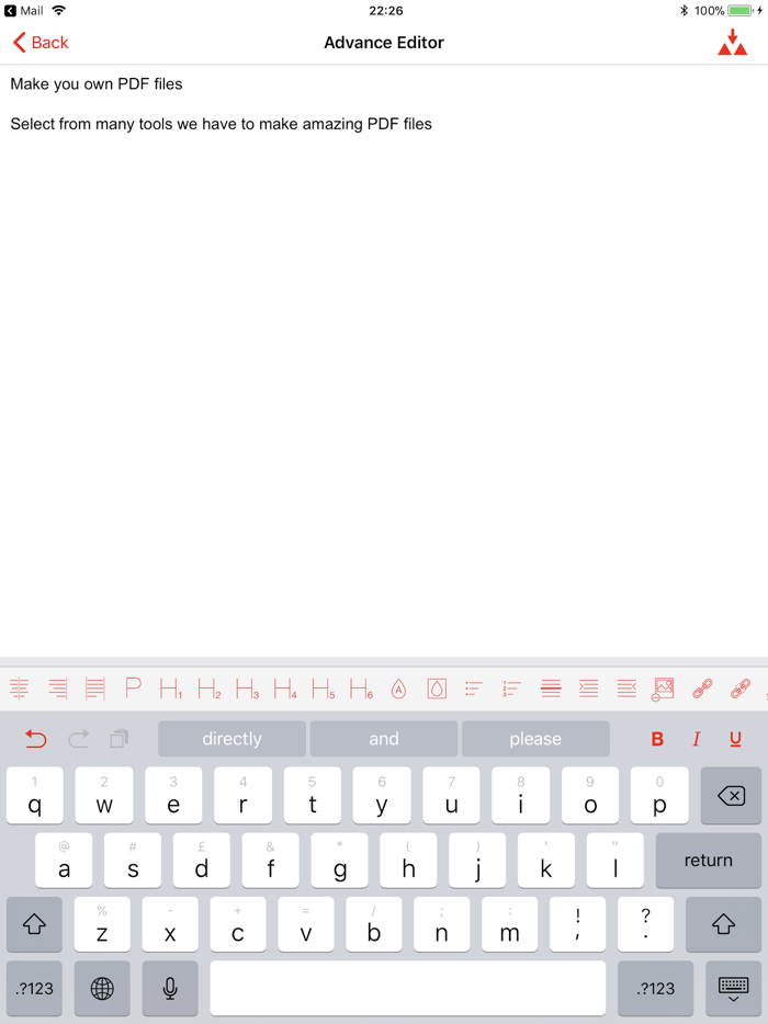 الكتابة بصيغة PDF