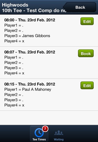 Highwoods Golf Club Competition Tee Booking screenshot 4