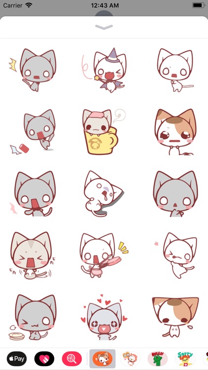 Diva Cat Emotes Sticker Pack