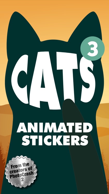 Cats Animated Text Stickers 3