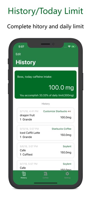 Coffee It - Record Caffeine(圖1)-速報App