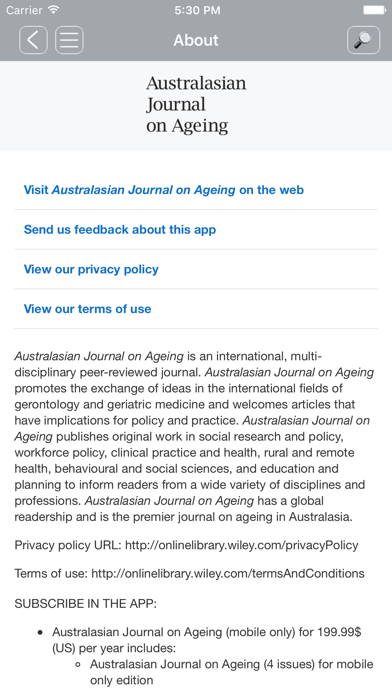 How to cancel & delete Australasian Journal on Ageing from iphone & ipad 3