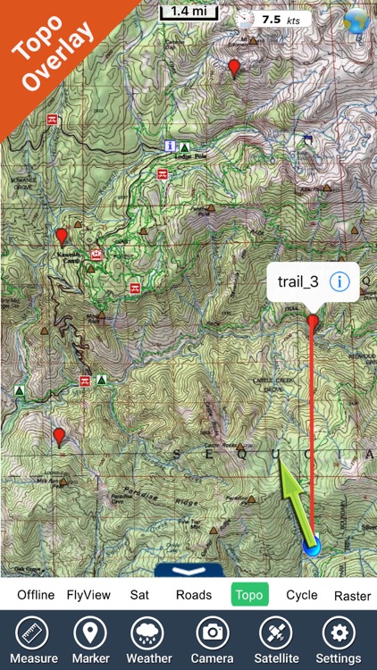 Sequoia - Kings National Park - GPS Map Navigator