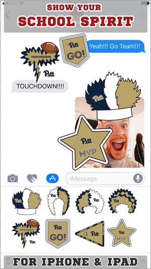 Pittsburgh Panthers Stickers for iMessage(圖1)-速報App