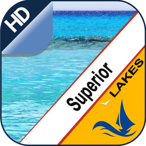 Superior Lake GPS offline nautical boaters chart icon