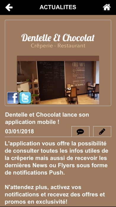 Dentelle Et Chocolat Crêperie screenshot 3