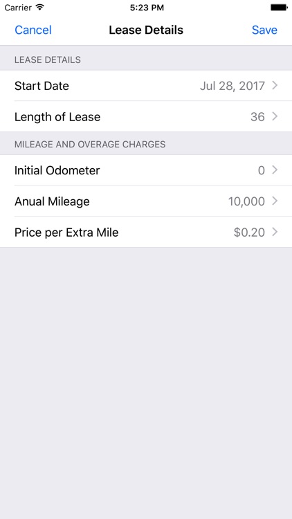 Lease Miles Tracker and Overage Calculator