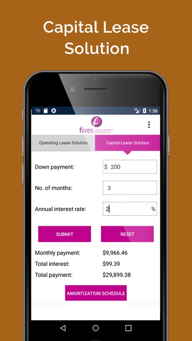 Lease Calculator - Fives screenshot 3