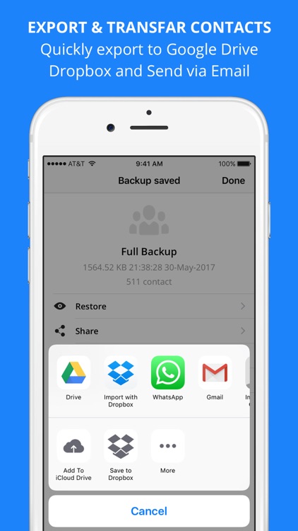 Contacts Backups & Restore screenshot-3