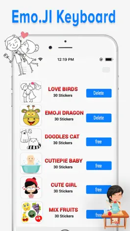 Game screenshot Emoji Keyboard - Chat Stickers apk