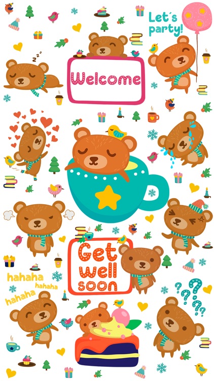 Beary Lovely Emoji and Sticker