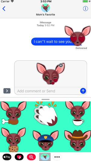 Red Chihuahua Emoji Stickers(圖2)-速報App