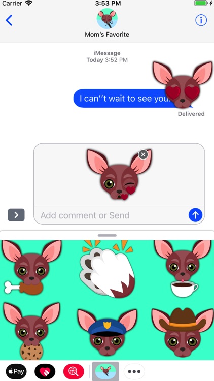 Red Chihuahua Emoji Stickers