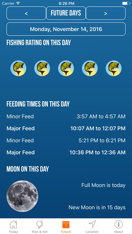 Solunar Best Fishing Times screenshot-3