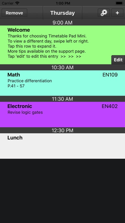 Timetable Pad Mini