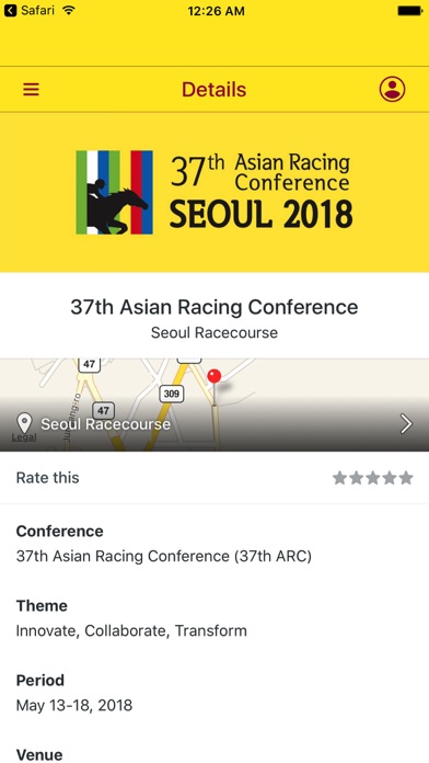 37th Asian Racing Conference screenshot 3