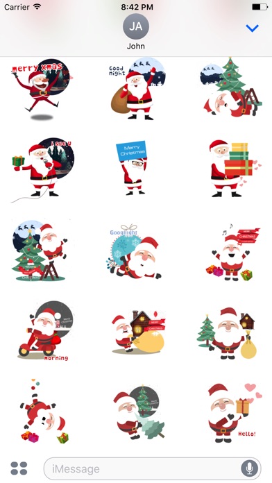 Santa emoji animated sticker screenshot 2
