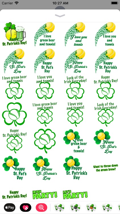 Tennis St. Pat's Stickers