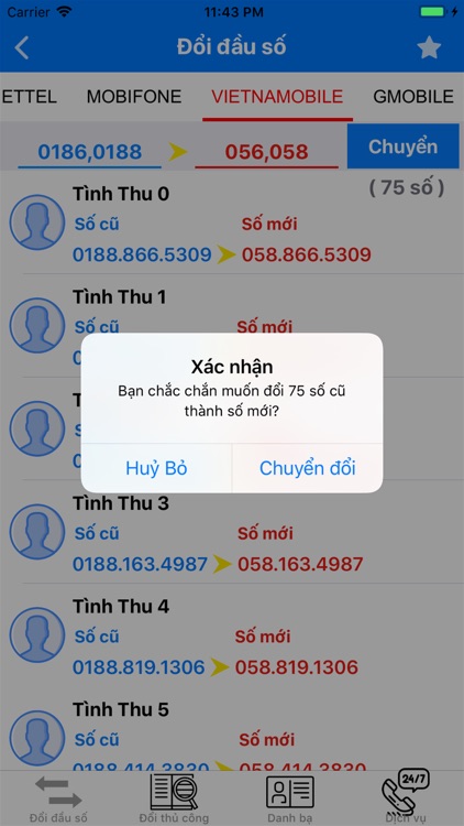 Đổi đầu số thông minh