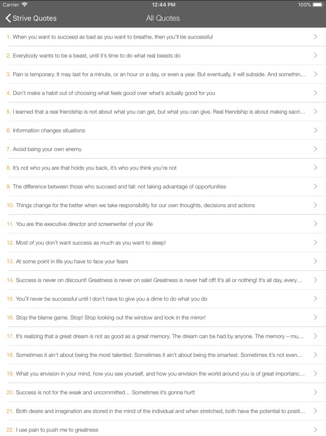 Strive Quotes on the App Store Strive Quotes on the App Store