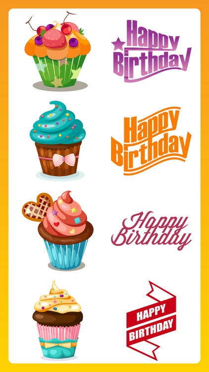 Favor Stickers Birthday Sticker 2 Inch Circle Stickers Birthday Cupcake Stickers Make a Wish Sticker
