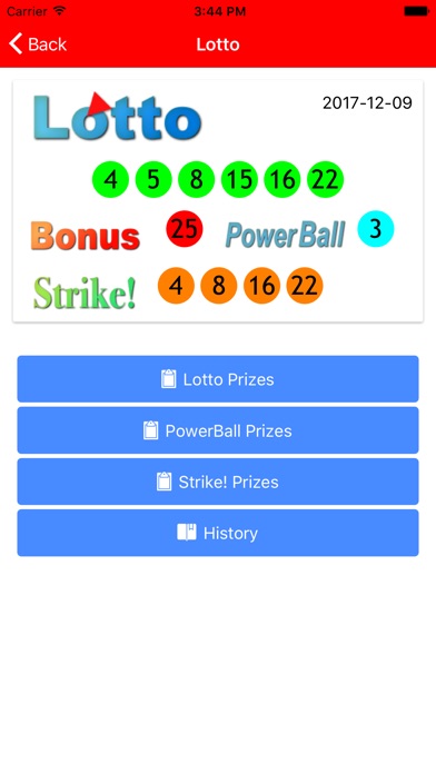 NZ Lotto result check notify screenshot 2