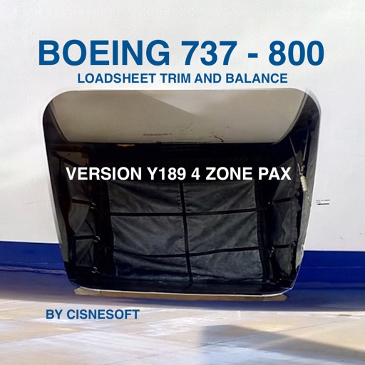 B738 LOADSHEET T&B 189 4z PAX iOS App