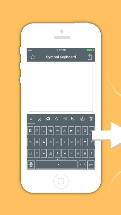 Screenshots of Symbol Keyboard - Unicode Icons Signs,Characters Symbols,Emoji Art for Texting for iPhone