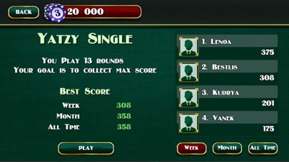 Yatzy Tournament screenshot 2