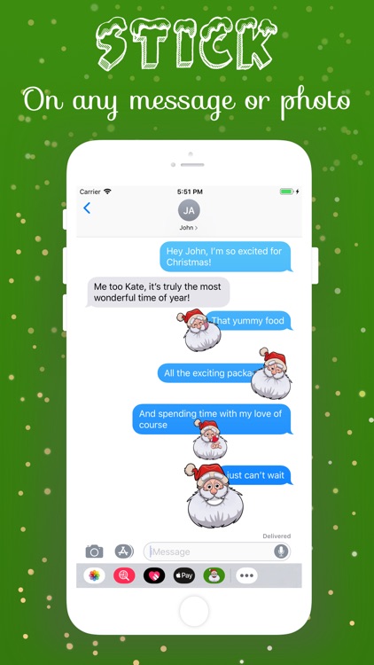 Santa Emoji Holiday Stickers