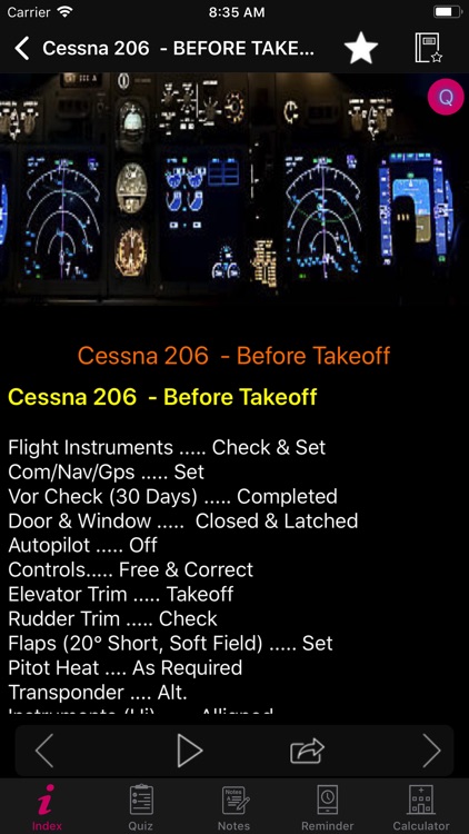 Cessna 206 Preflight Checklist