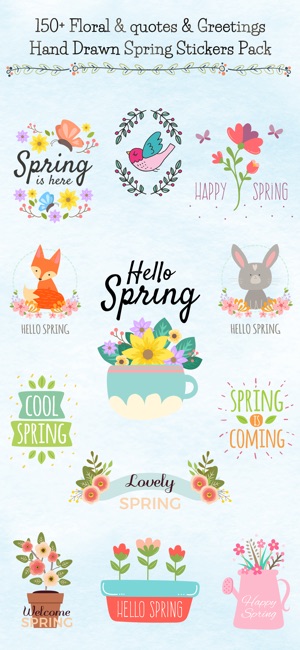 Hello Spring - Hand Drawn