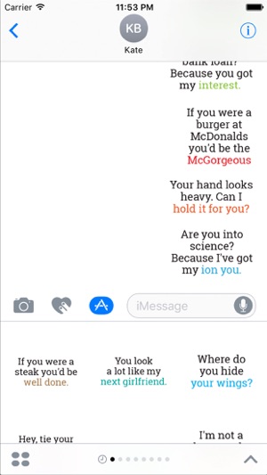 Pick-up Line Stickers for iMessage