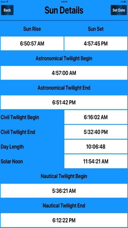 Sun Moon RISE & SET