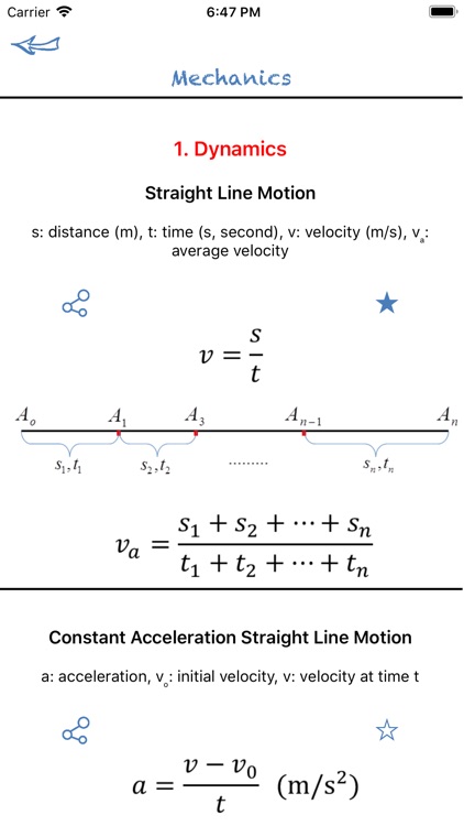 motion physics formulas