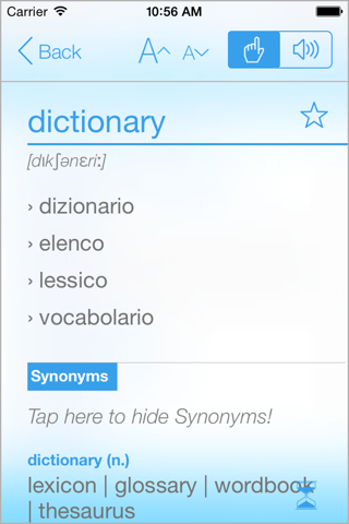 Italian English Dictionary and Translator (Lite) screenshot 3