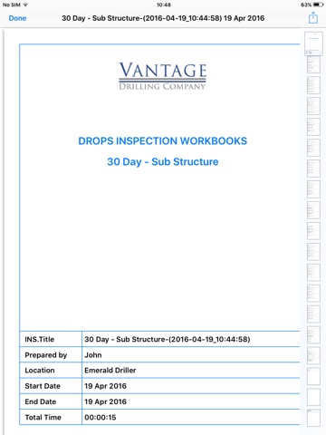 Vantage Drilling Drops Insp screenshot 3