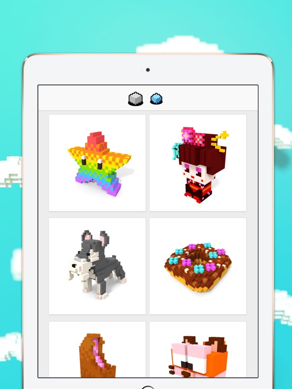 Screenshots of Voxel - 3D Color by Number for iPad